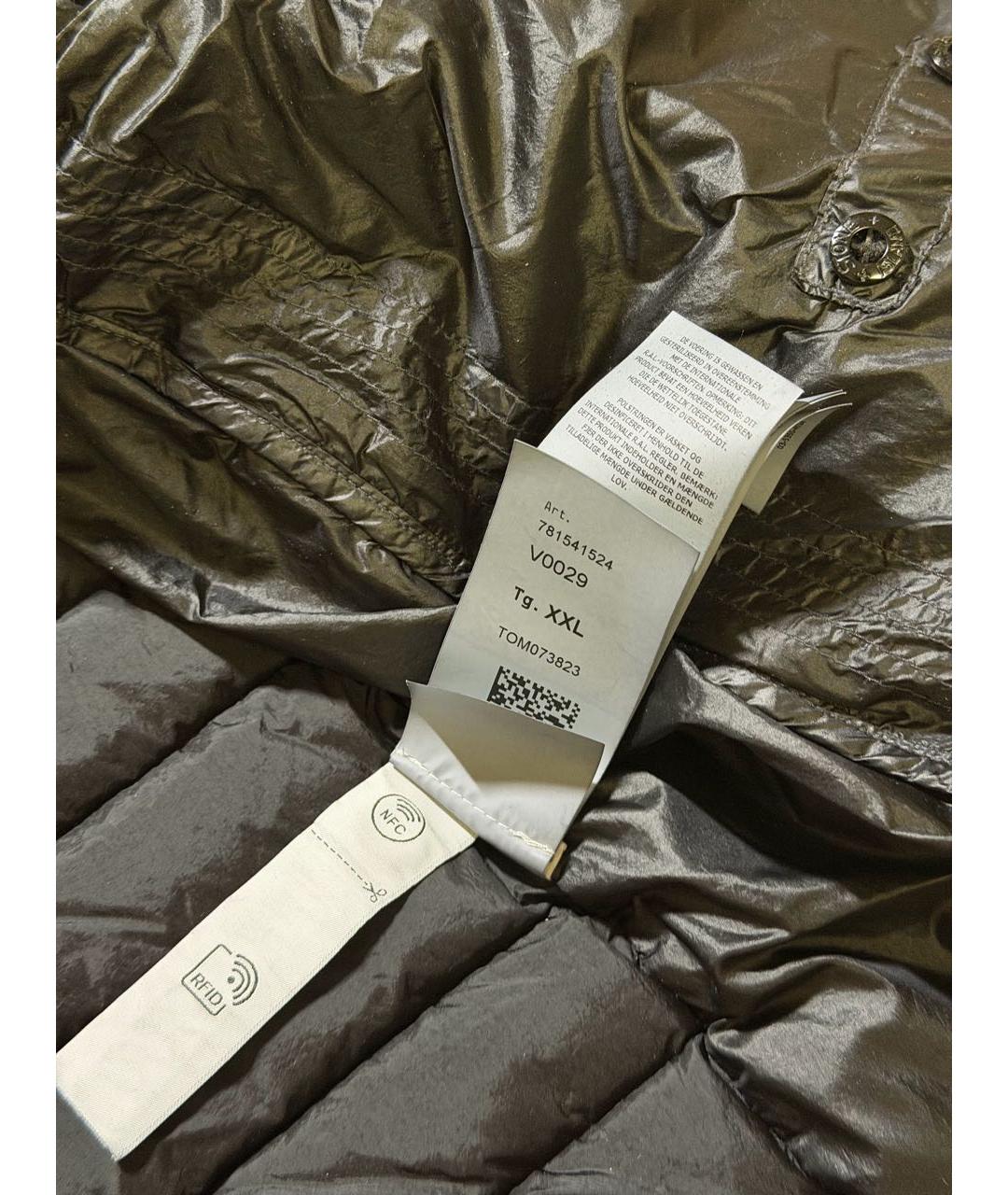 STONE ISLAND Черный полиэстеровый пуховик, фото 7