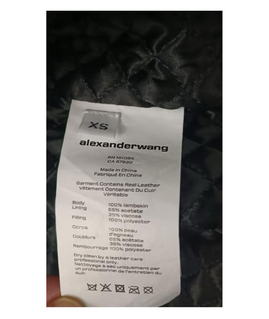 ALEXANDER WANG Черная кожаная куртка, фото 4