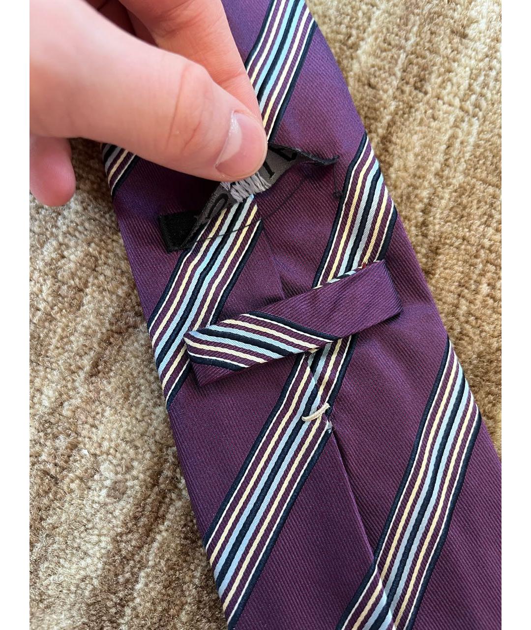 ISAIA Фиолетовый шелковый галстук, фото 5