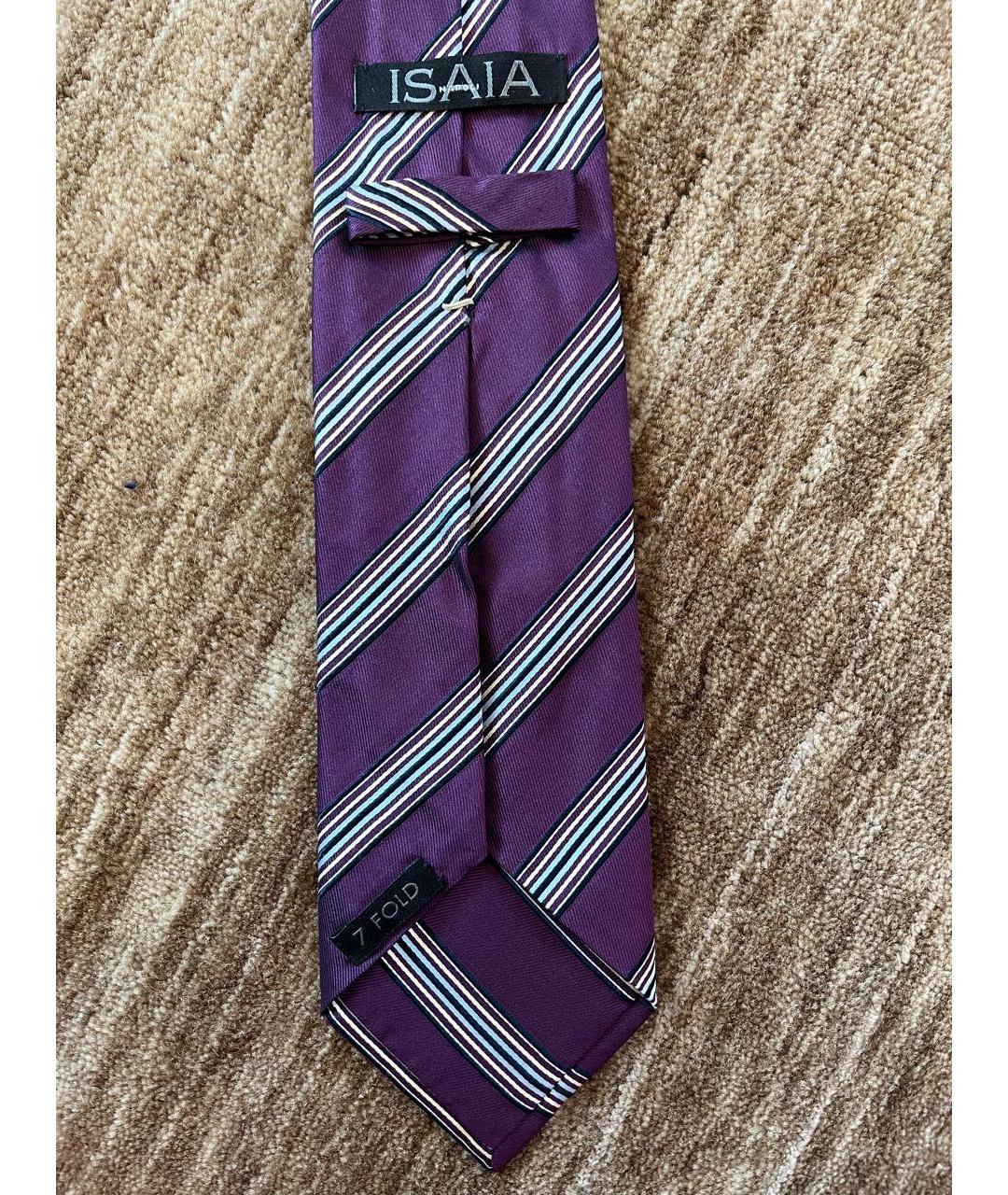 ISAIA Фиолетовый шелковый галстук, фото 3