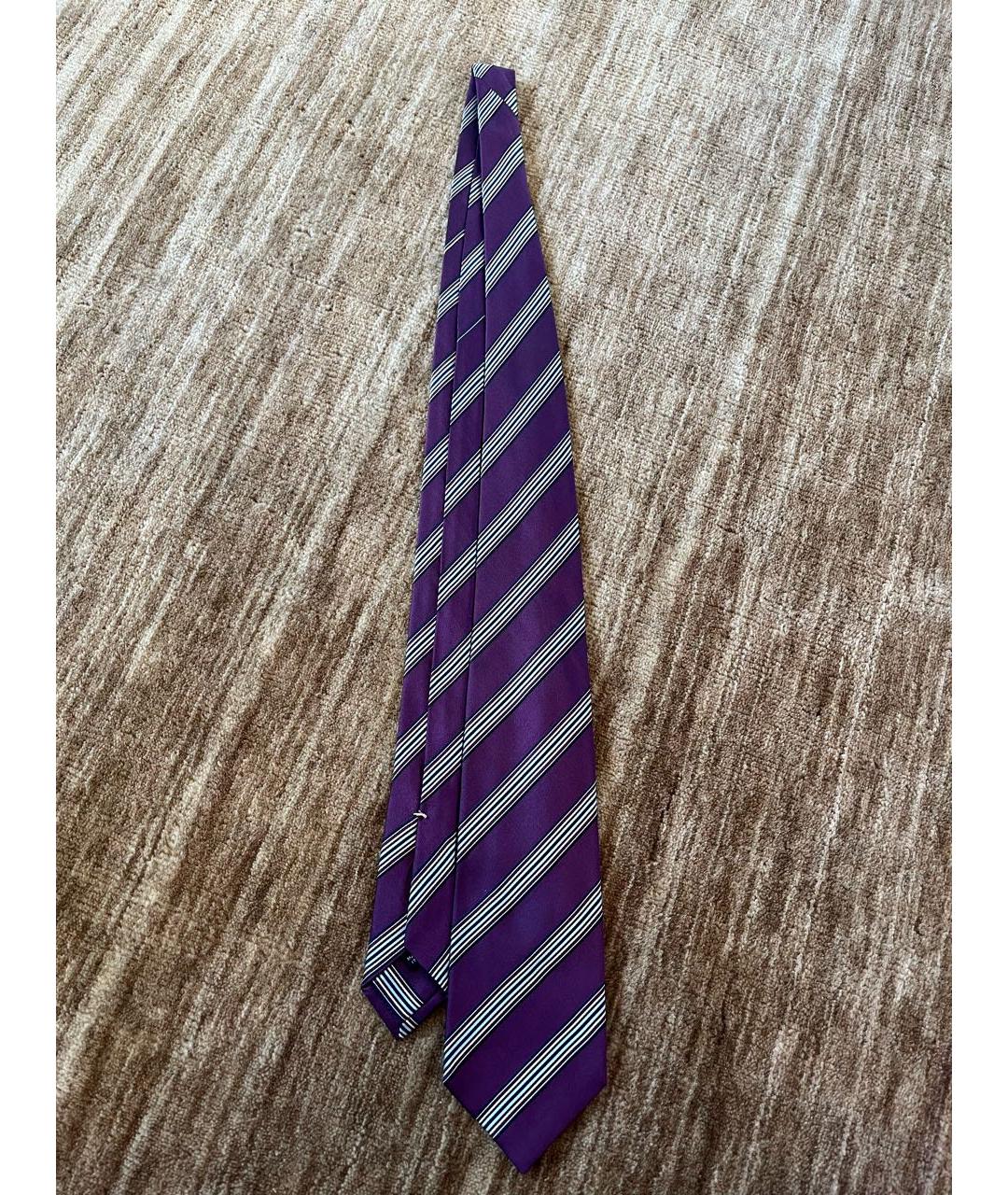 ISAIA Фиолетовый шелковый галстук, фото 7