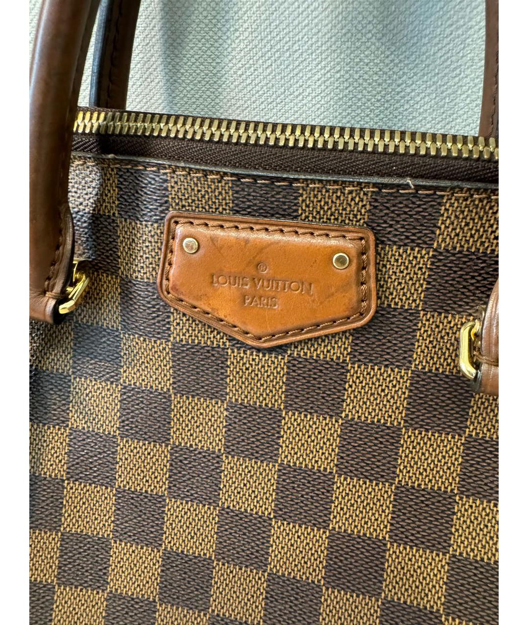 LOUIS VUITTON Коричневая сумка с короткими ручками, фото 4