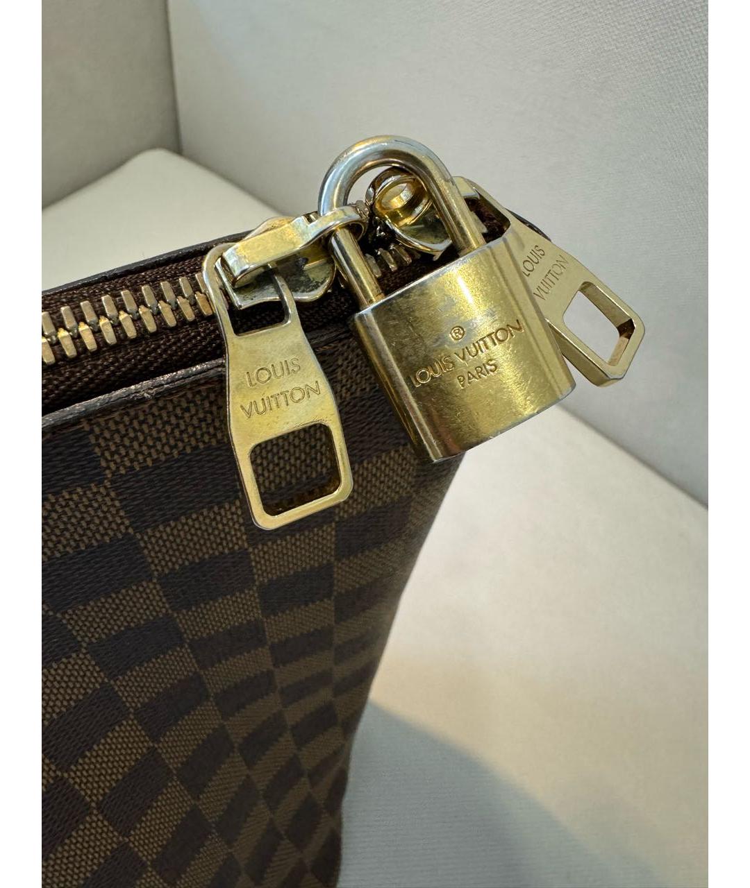 LOUIS VUITTON Коричневая сумка с короткими ручками, фото 6