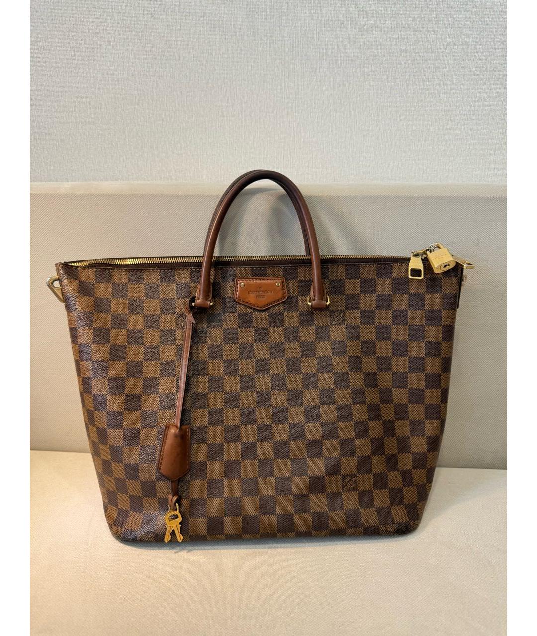 LOUIS VUITTON Коричневая сумка с короткими ручками, фото 8