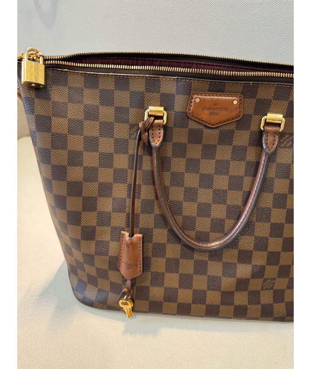 LOUIS VUITTON Коричневая сумка с короткими ручками, фото 3