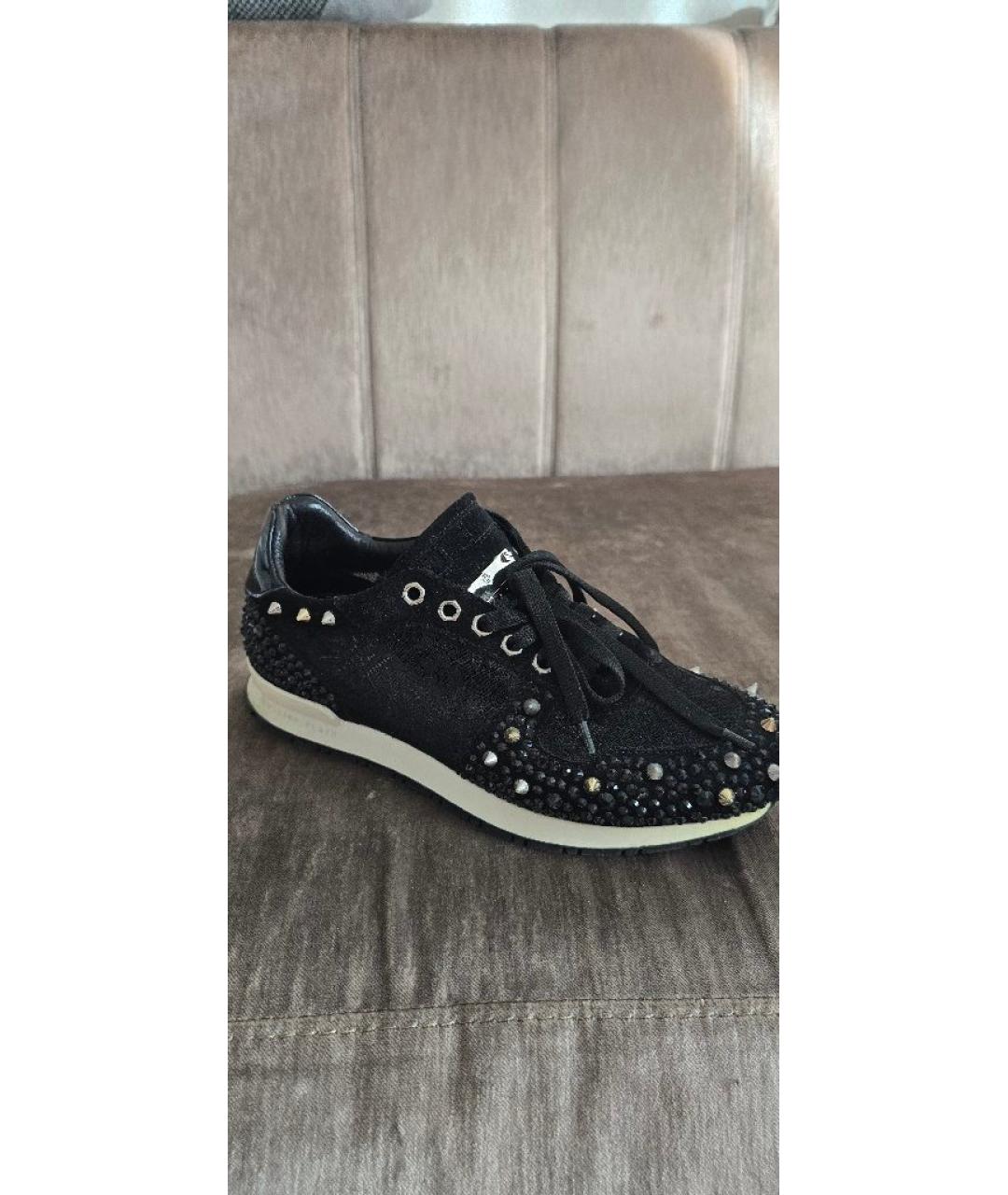 PHILIPP PLEIN Черные замшевые кроссовки, фото 5