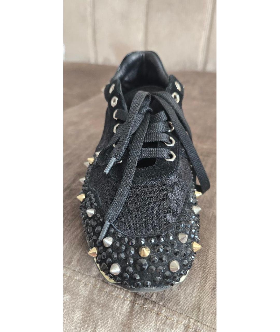 PHILIPP PLEIN Черные замшевые кроссовки, фото 2