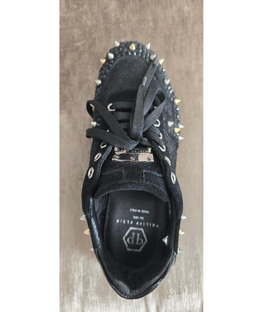 PHILIPP PLEIN Черные замшевые кроссовки, фото 3