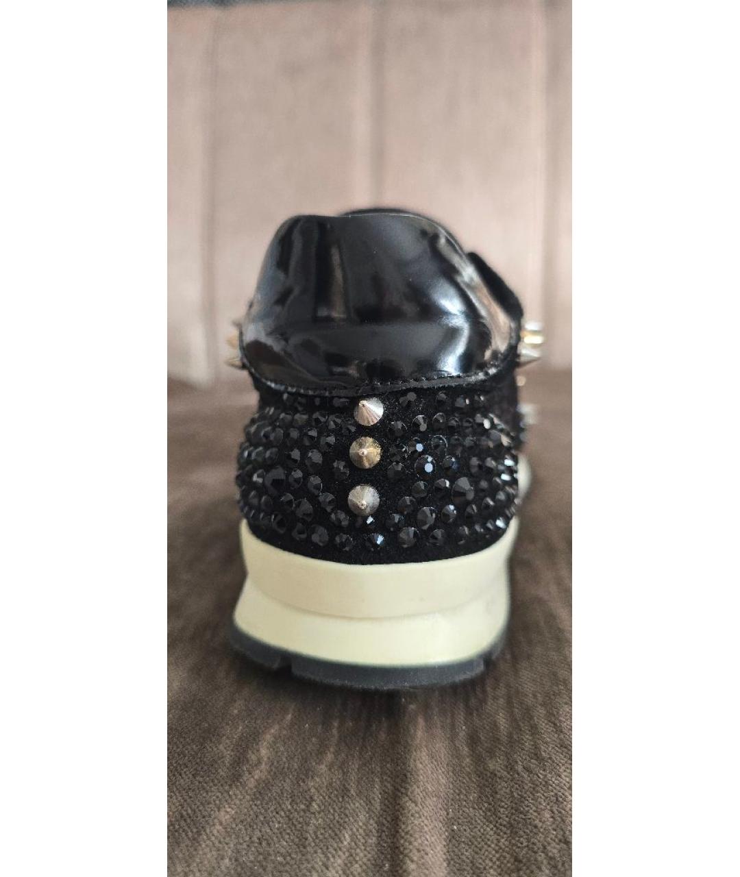 PHILIPP PLEIN Черные замшевые кроссовки, фото 4