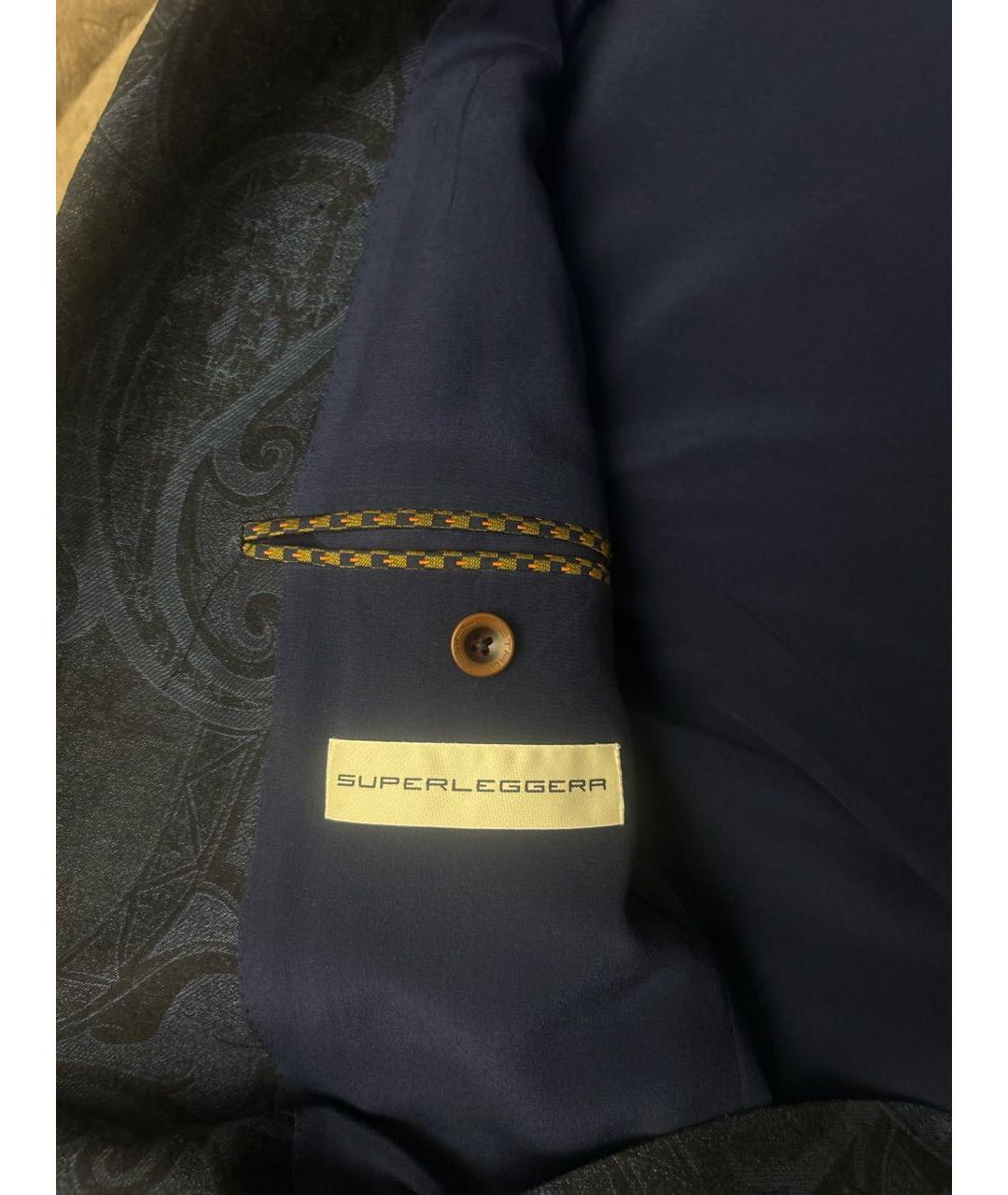 ETRO Темно-синий льняной пиджак, фото 7