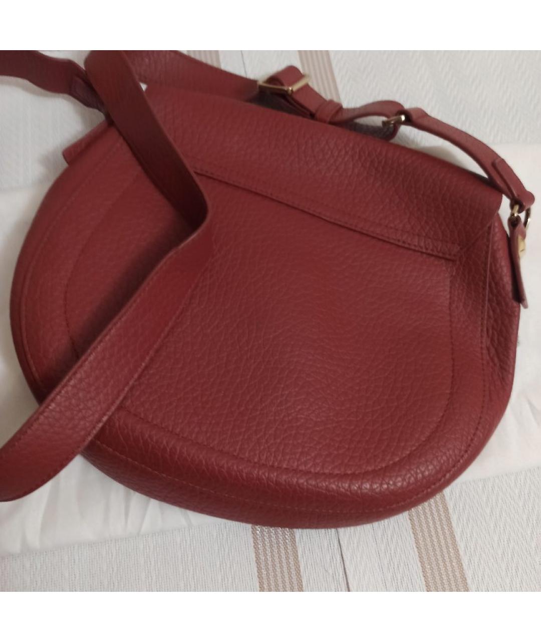 FURLA Коралловая кожаная сумка через плечо, фото 4