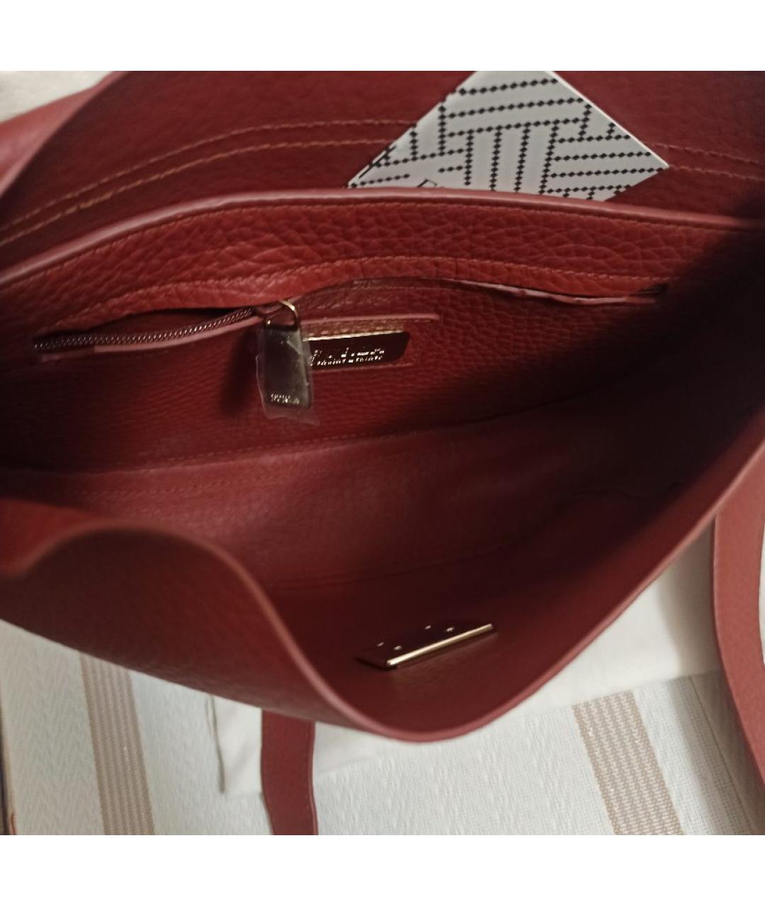 FURLA Коралловая кожаная сумка через плечо, фото 5