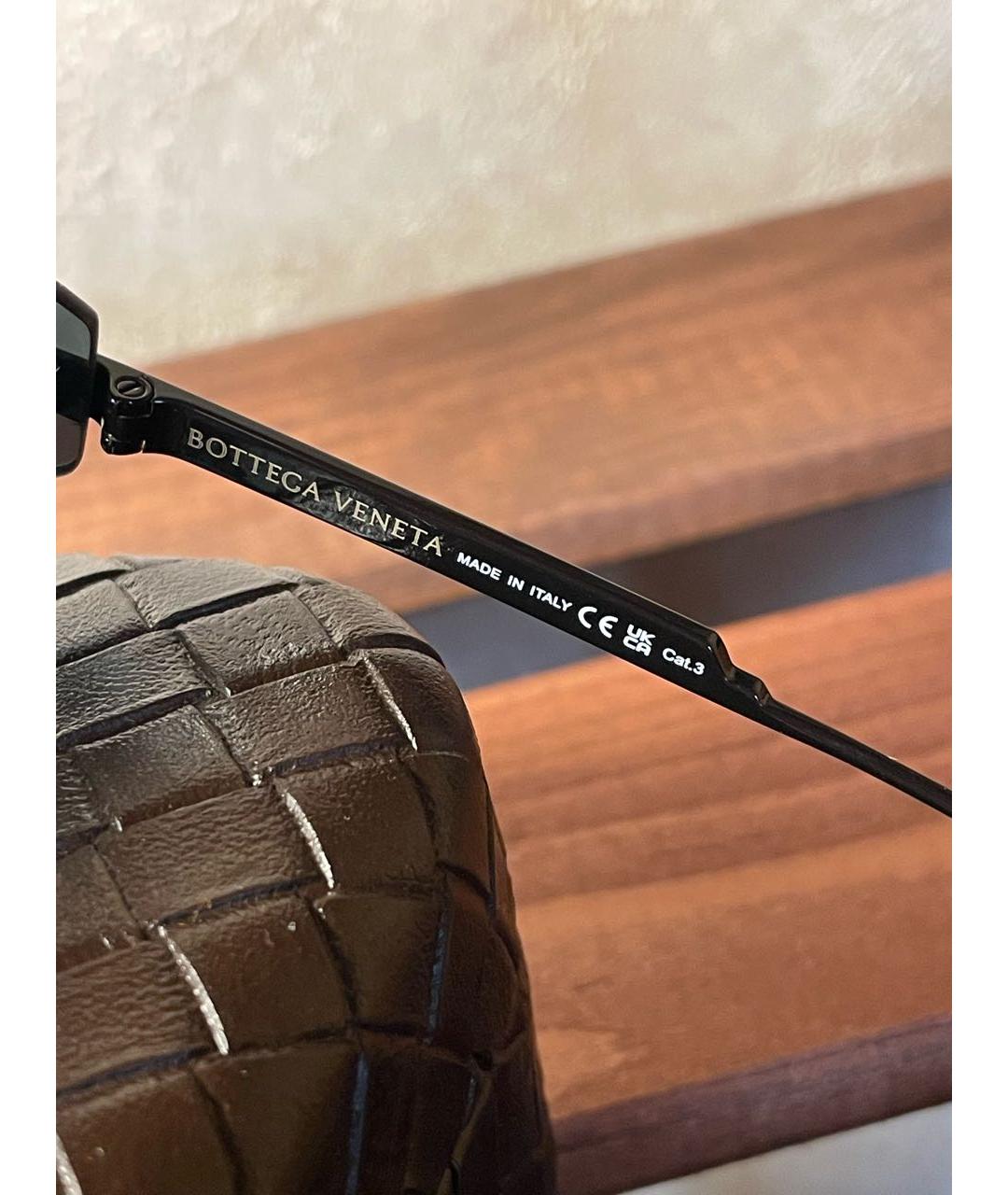 BOTTEGA VENETA Черные металлические солнцезащитные очки, фото 4