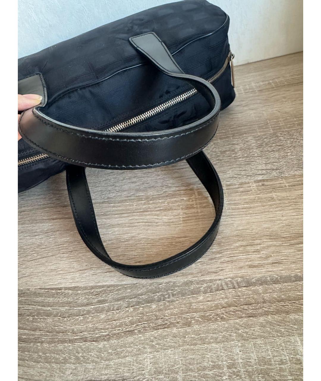 CHANEL Черная сумка с короткими ручками, фото 8