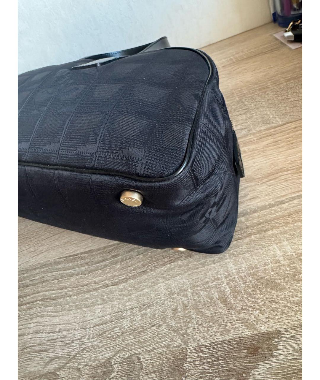 CHANEL Черная сумка с короткими ручками, фото 4