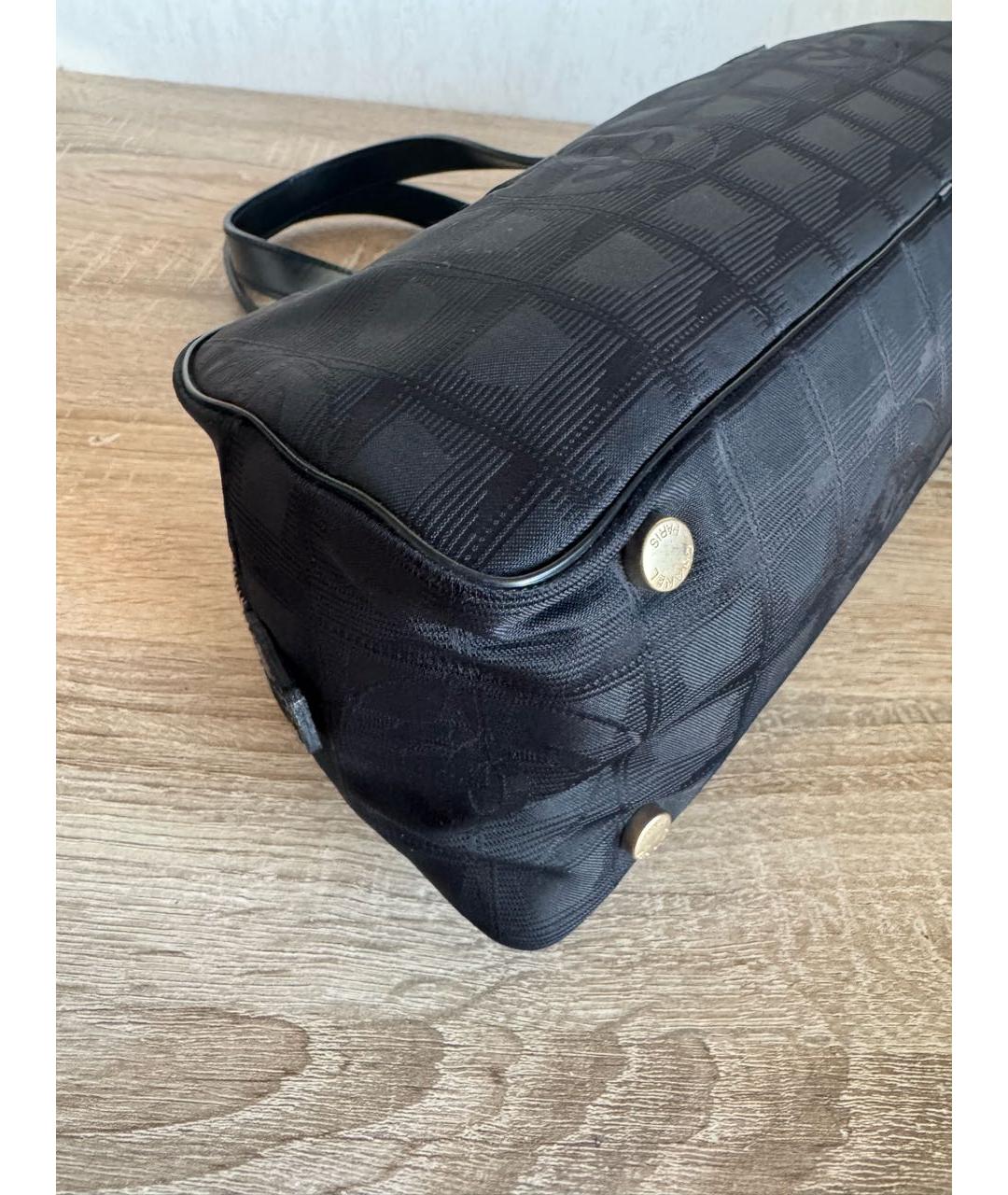 CHANEL Черная сумка с короткими ручками, фото 6