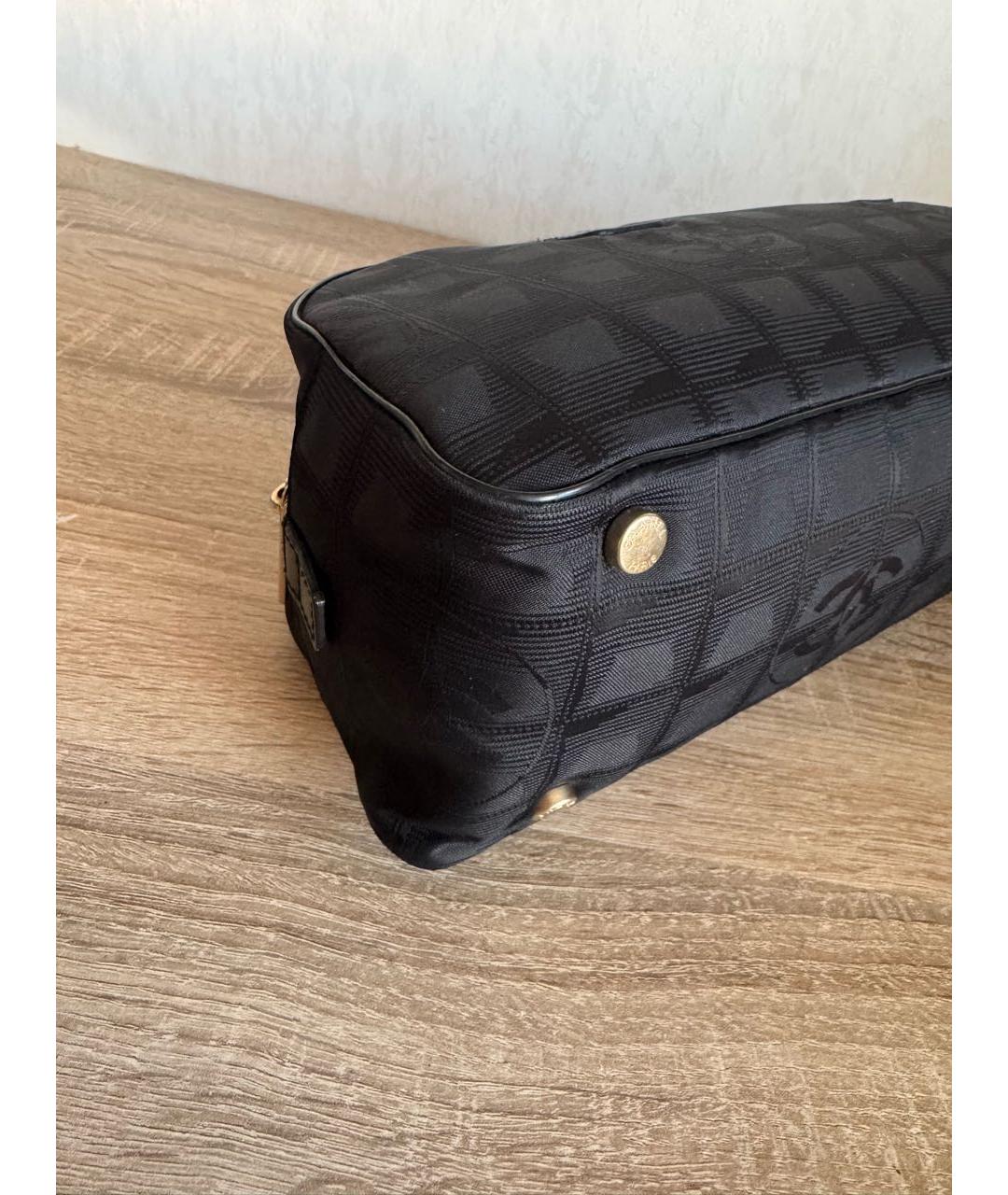 CHANEL Черная сумка с короткими ручками, фото 5