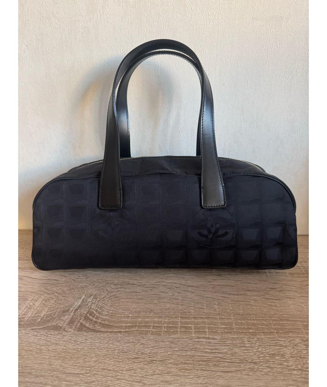 CHANEL Черная сумка с короткими ручками, фото 9