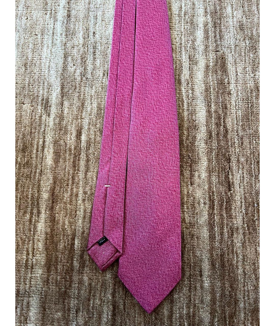 ISAIA Розовый шелковый галстук, фото 2