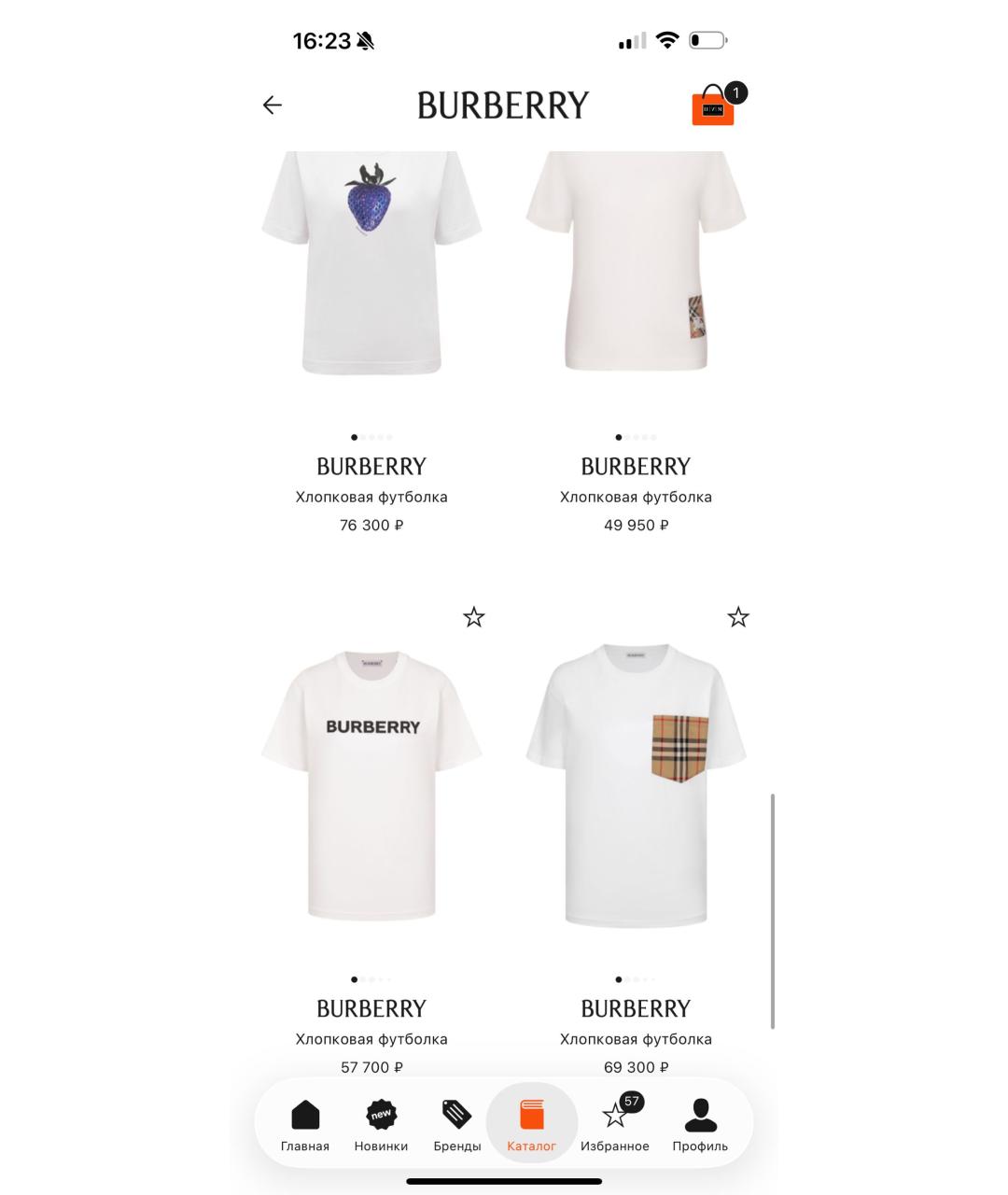 BURBERRY Белая хлопковая футболка, фото 6