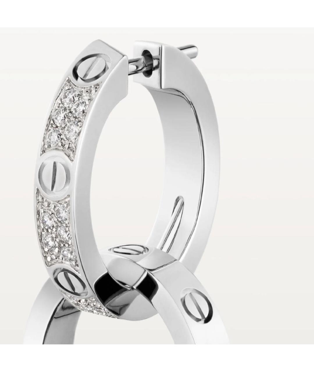 CARTIER Серебряные серьги из белого золота, фото 4