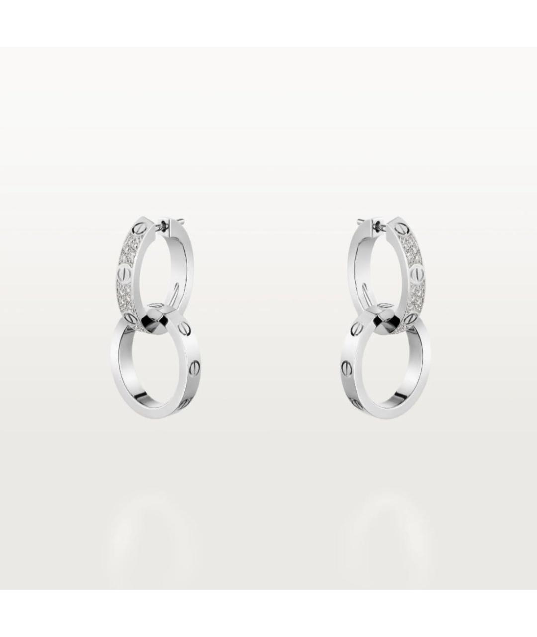 CARTIER Серебряные серьги из белого золота, фото 9