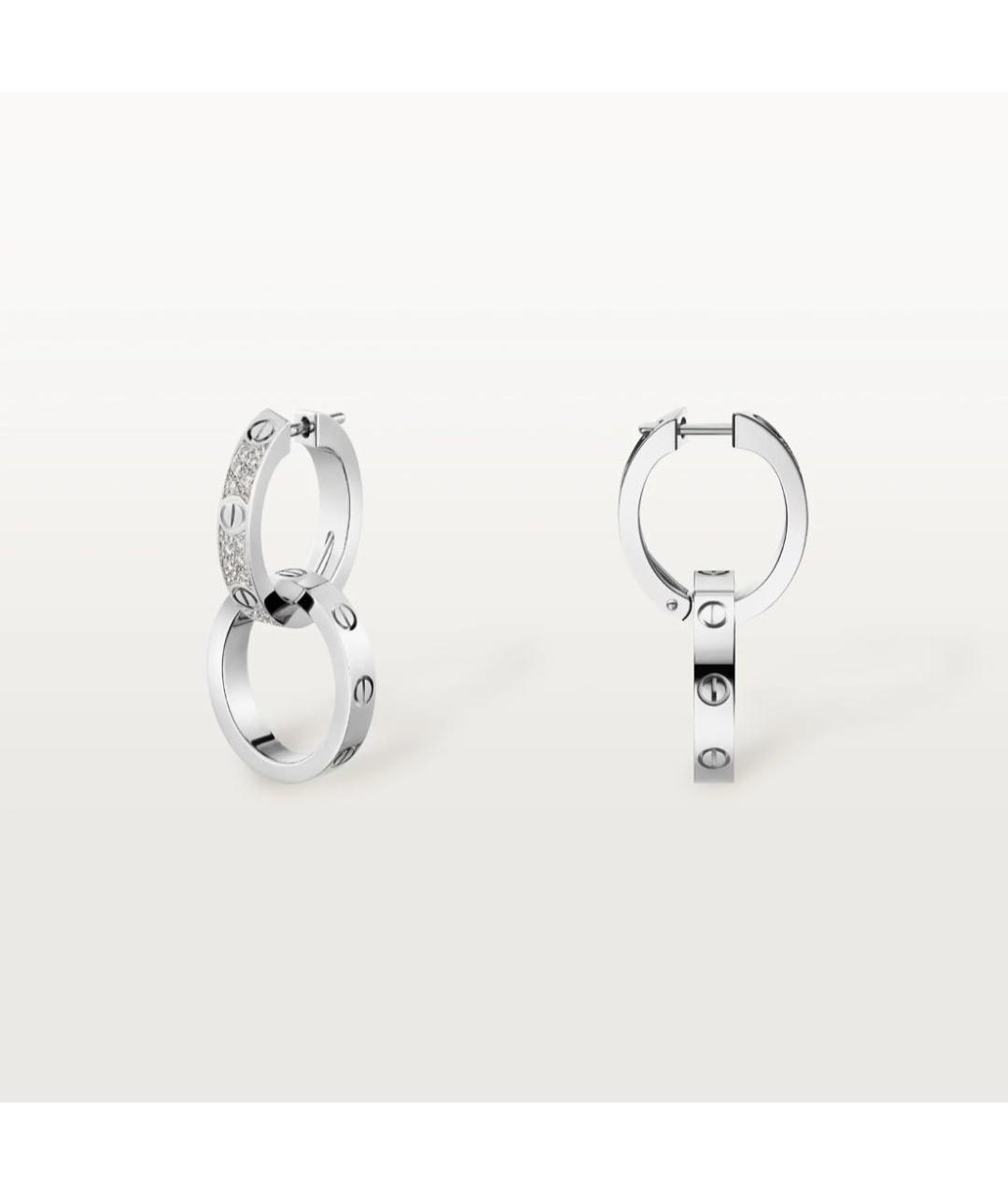 CARTIER Серебряные серьги из белого золота, фото 2