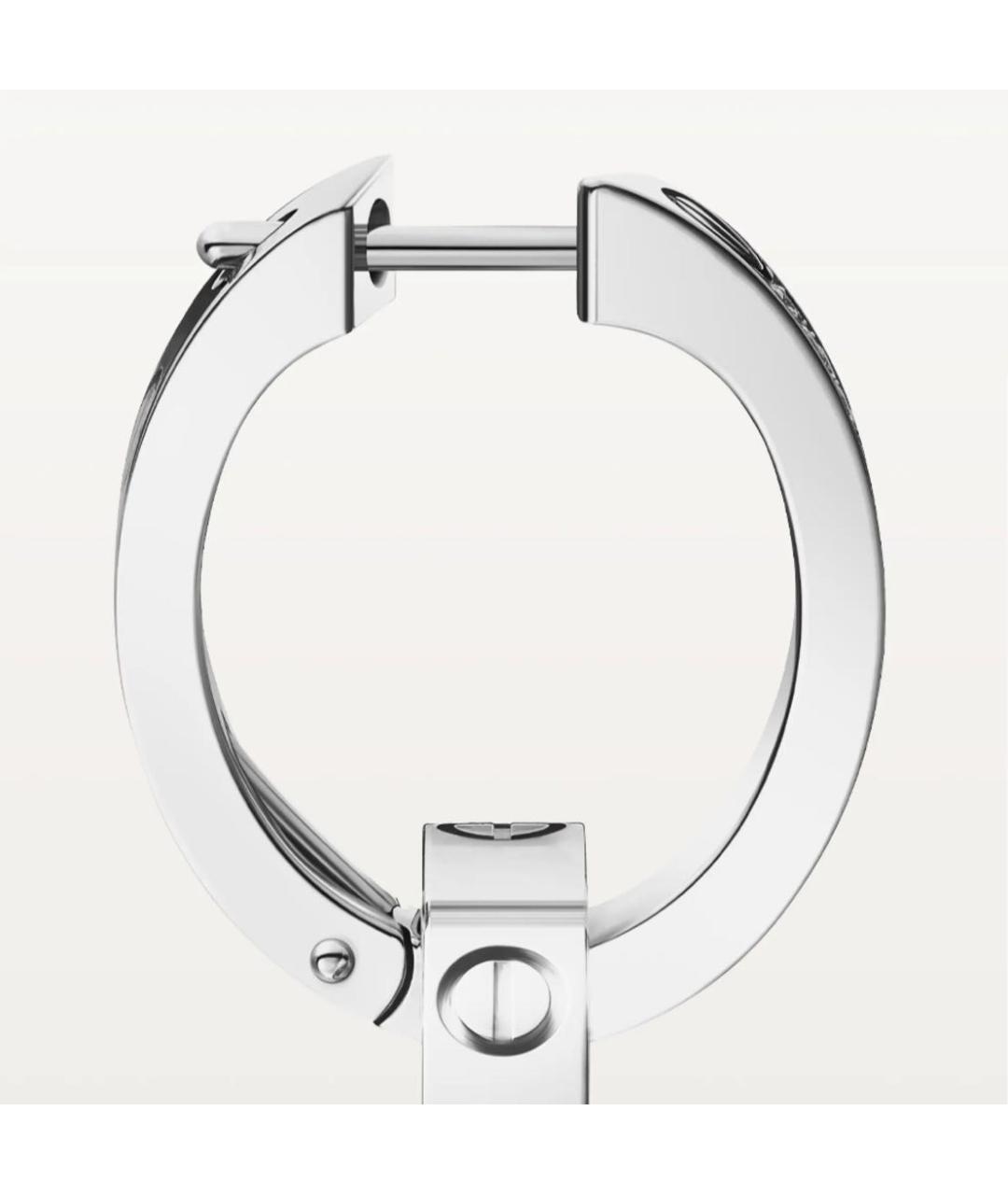 CARTIER Серебряные серьги из белого золота, фото 3