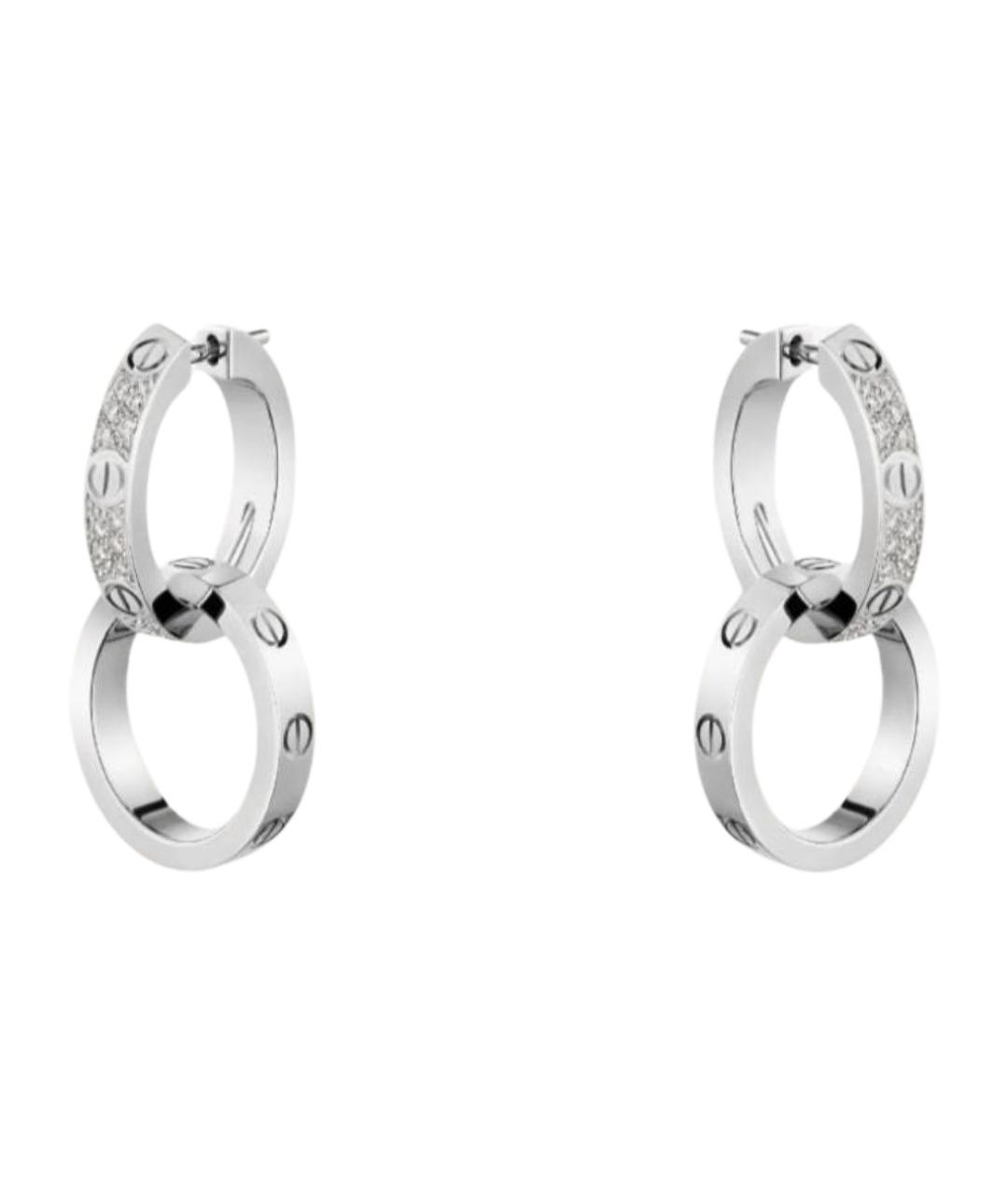 CARTIER Серебряные серьги из белого золота, фото 1