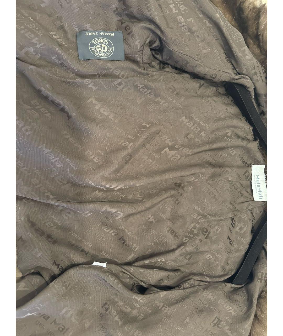 MALA MATI Коричневая меховая шуба, фото 3