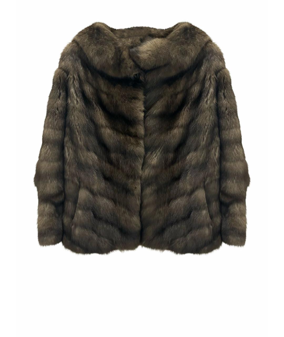 MALA MATI Коричневая меховая шуба, фото 1