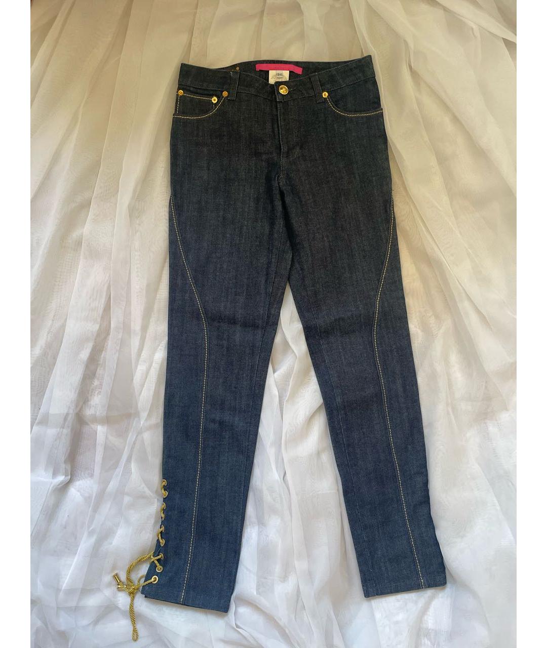 UNGARO Темно-синие деним капри, фото 9