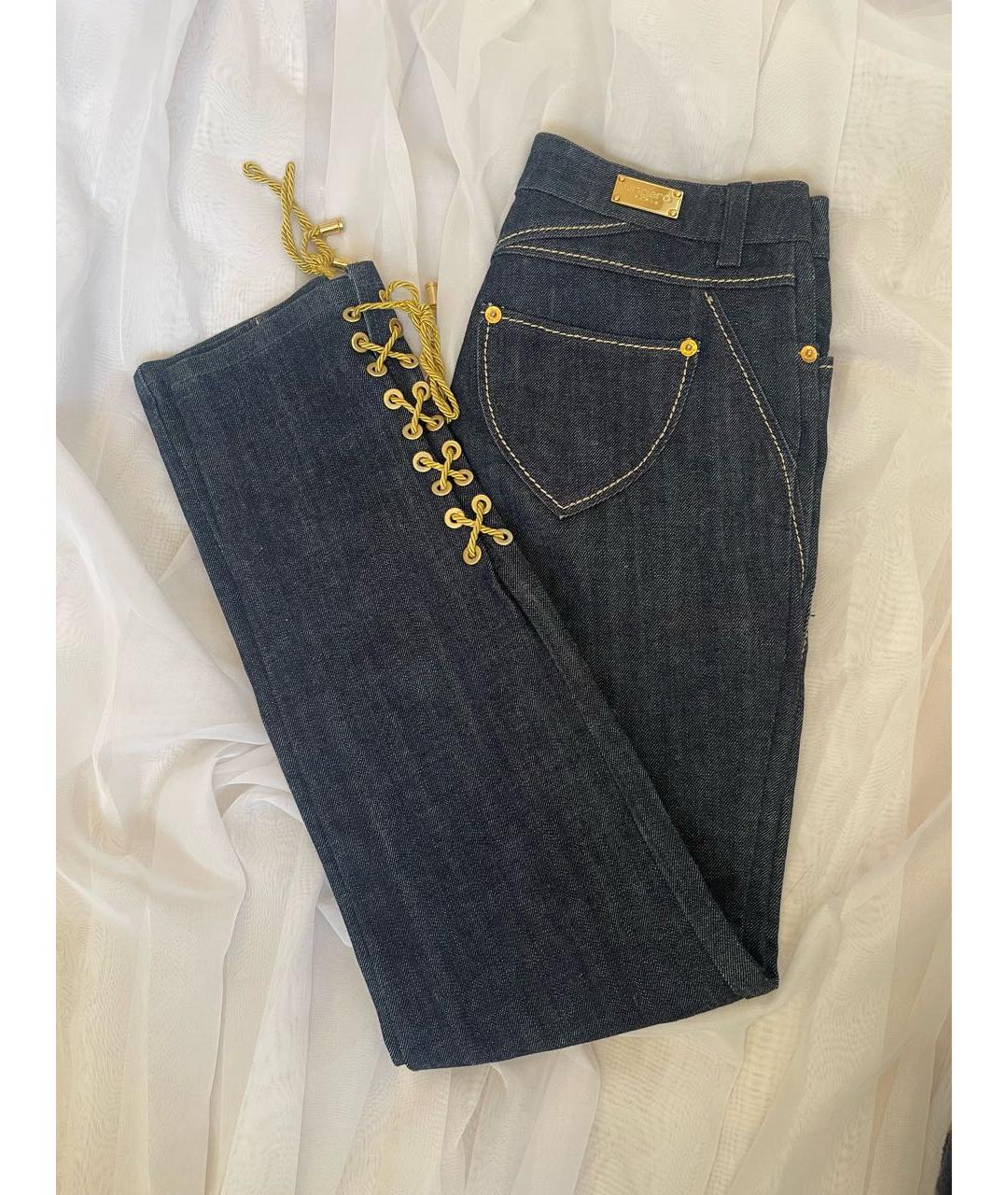 UNGARO Темно-синие деним капри, фото 7