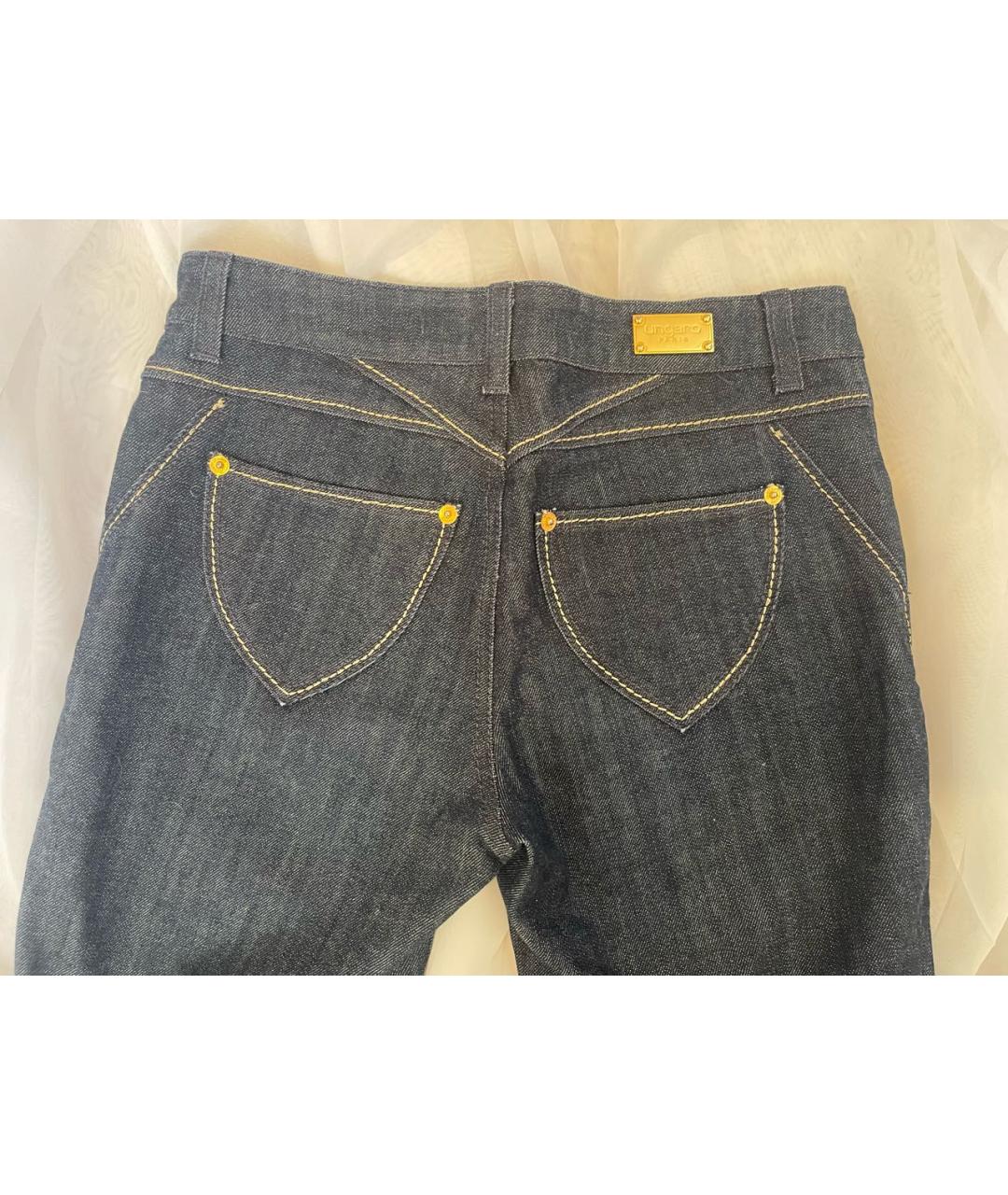 UNGARO Темно-синие деним капри, фото 4