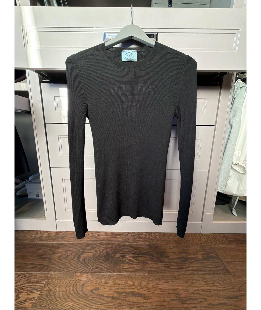 PRADA Черный кашемировый джемпер / свитер, фото 4