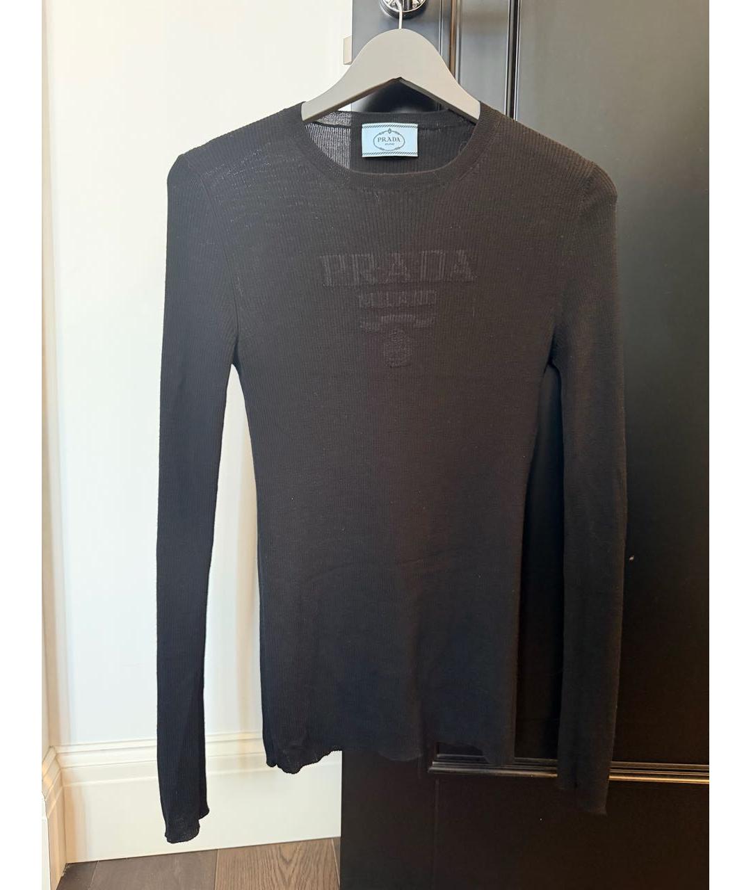 PRADA Черный кашемировый джемпер / свитер, фото 2
