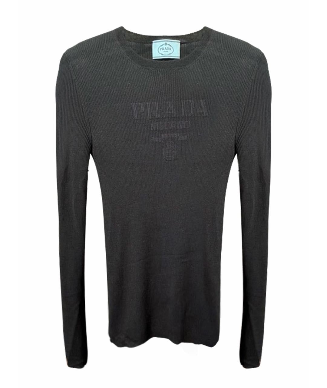 PRADA Черный кашемировый джемпер / свитер, фото 1