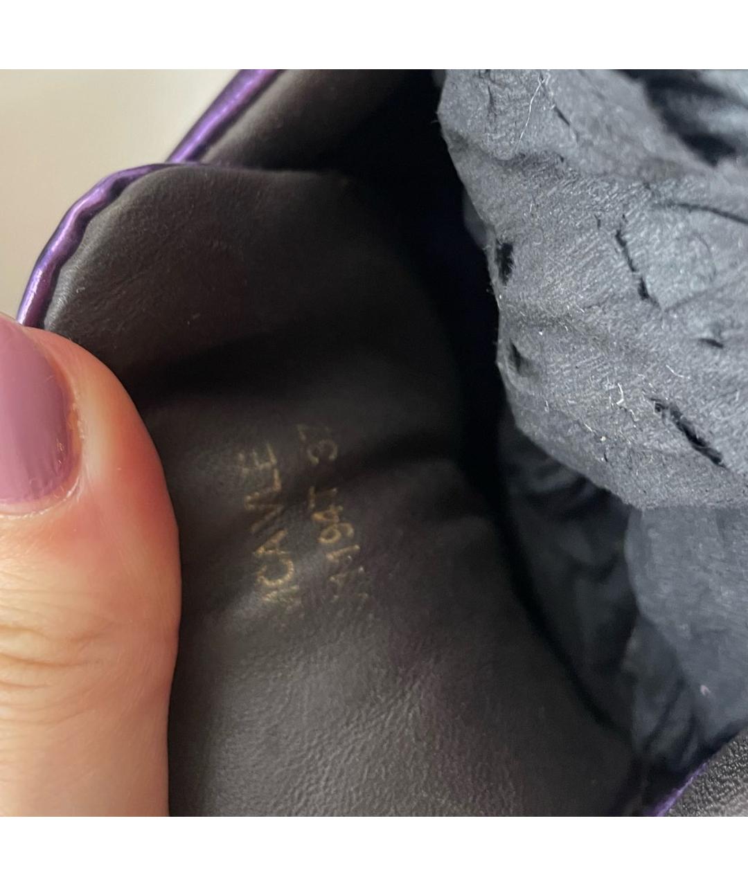 TOM FORD Фиолетовые кеды из лакированной кожи, фото 5