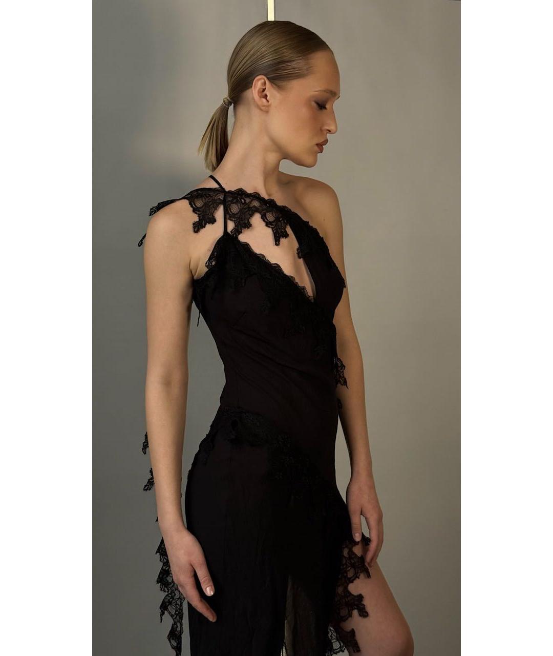 BLUMARINE Черное полиэстеровое коктейльное платье, фото 3