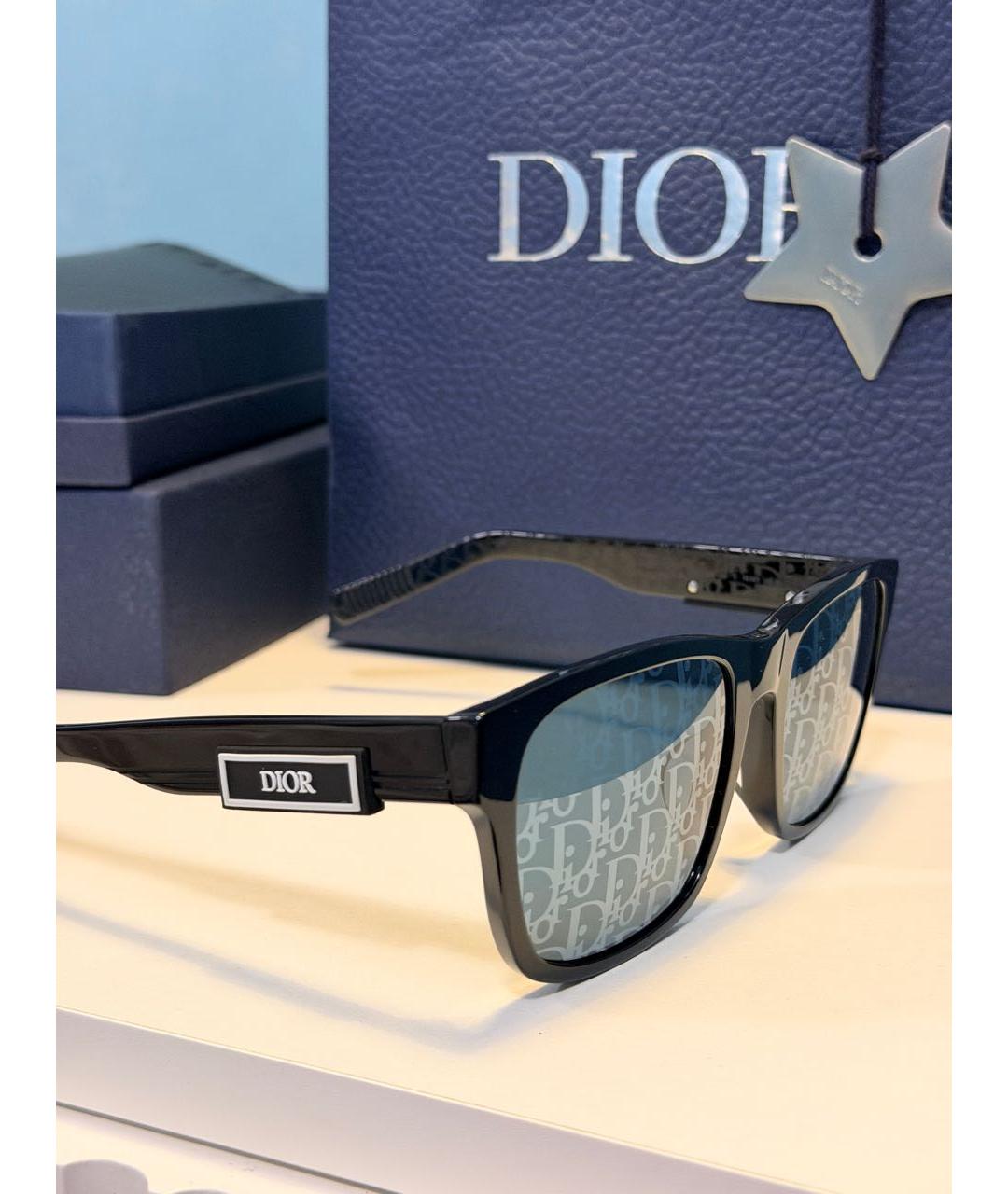 CHRISTIAN DIOR Черные пластиковые солнцезащитные очки, фото 2