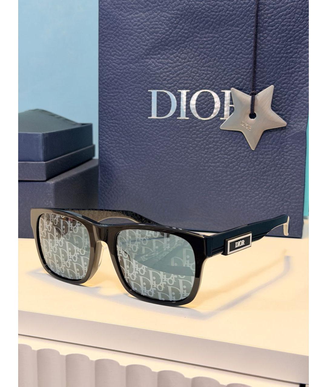 CHRISTIAN DIOR Черные пластиковые солнцезащитные очки, фото 8