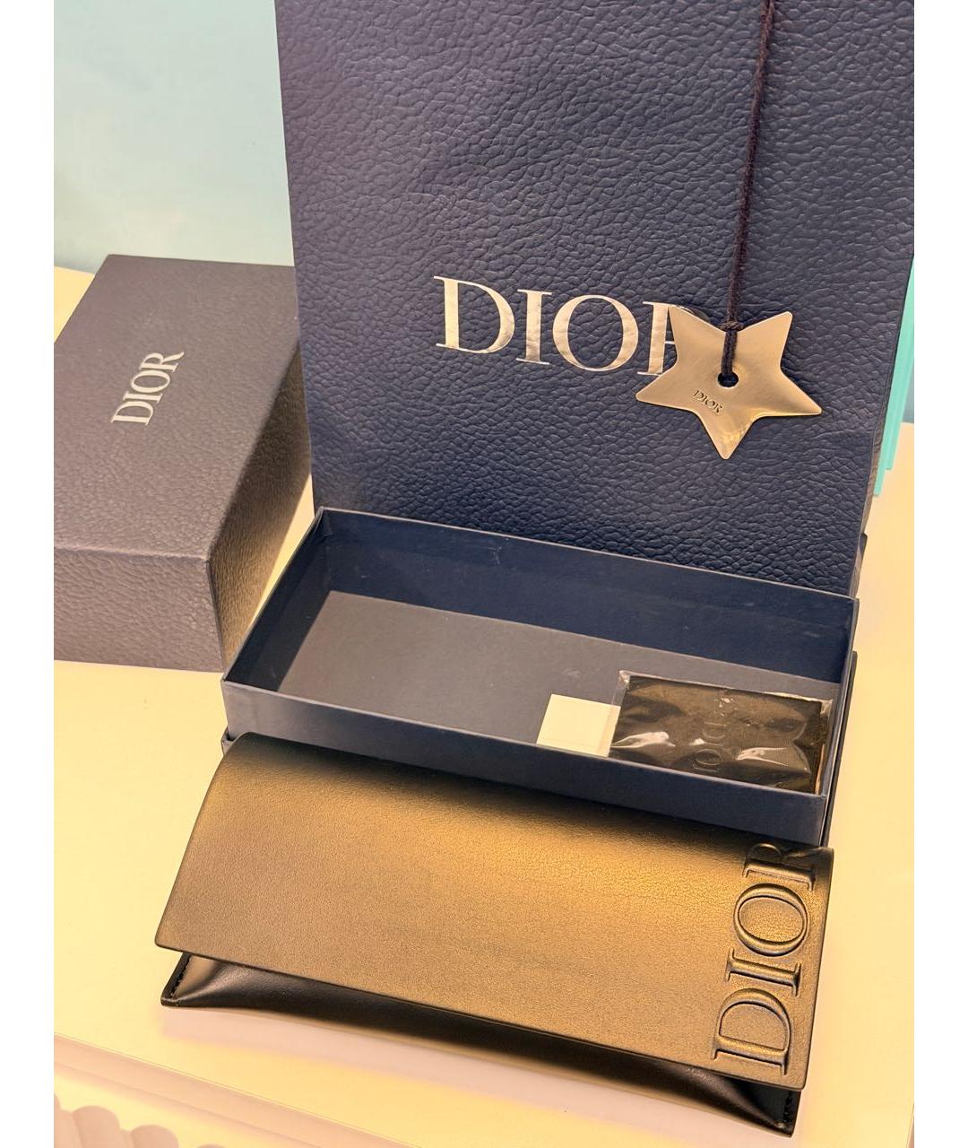 CHRISTIAN DIOR Черные пластиковые солнцезащитные очки, фото 4