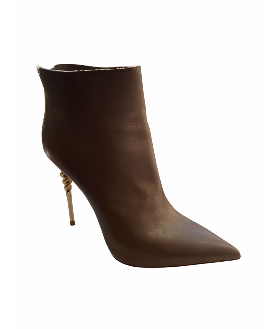 LE SILLA Серые кожаные ботильоны, фото 1