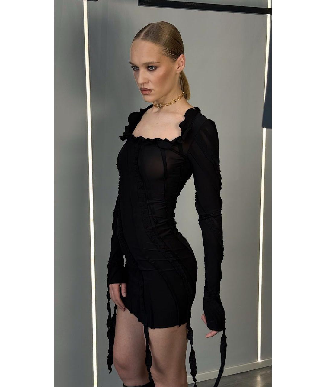 BLUMARINE Черное вискозное вечернее платье, фото 3