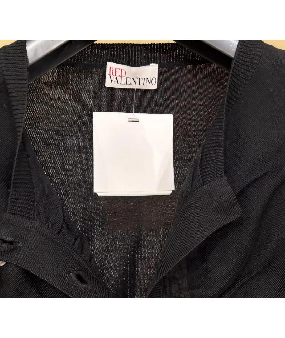 RED VALENTINO Черный шерстяной кардиган, фото 3