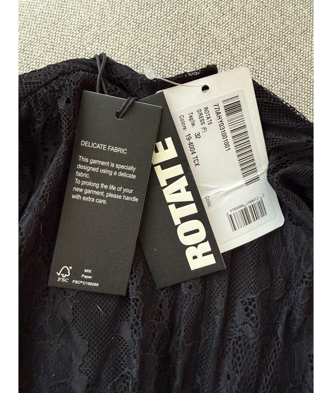ROTATE Черное коктейльное платье, фото 8