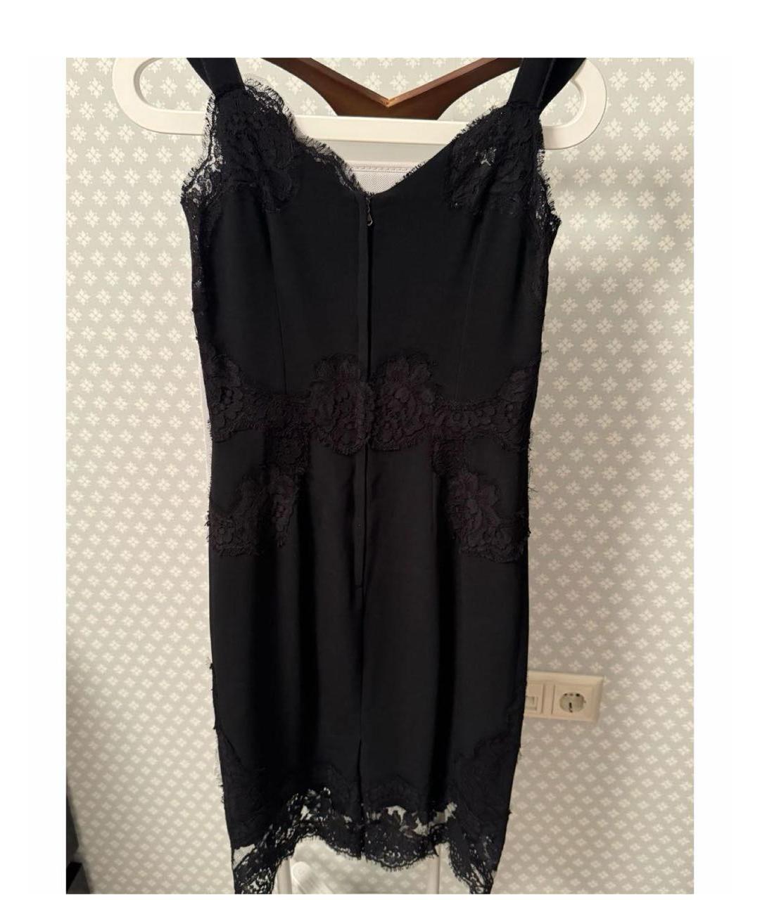 DOLCE&GABBANA Черное шелковое коктейльное платье, фото 2