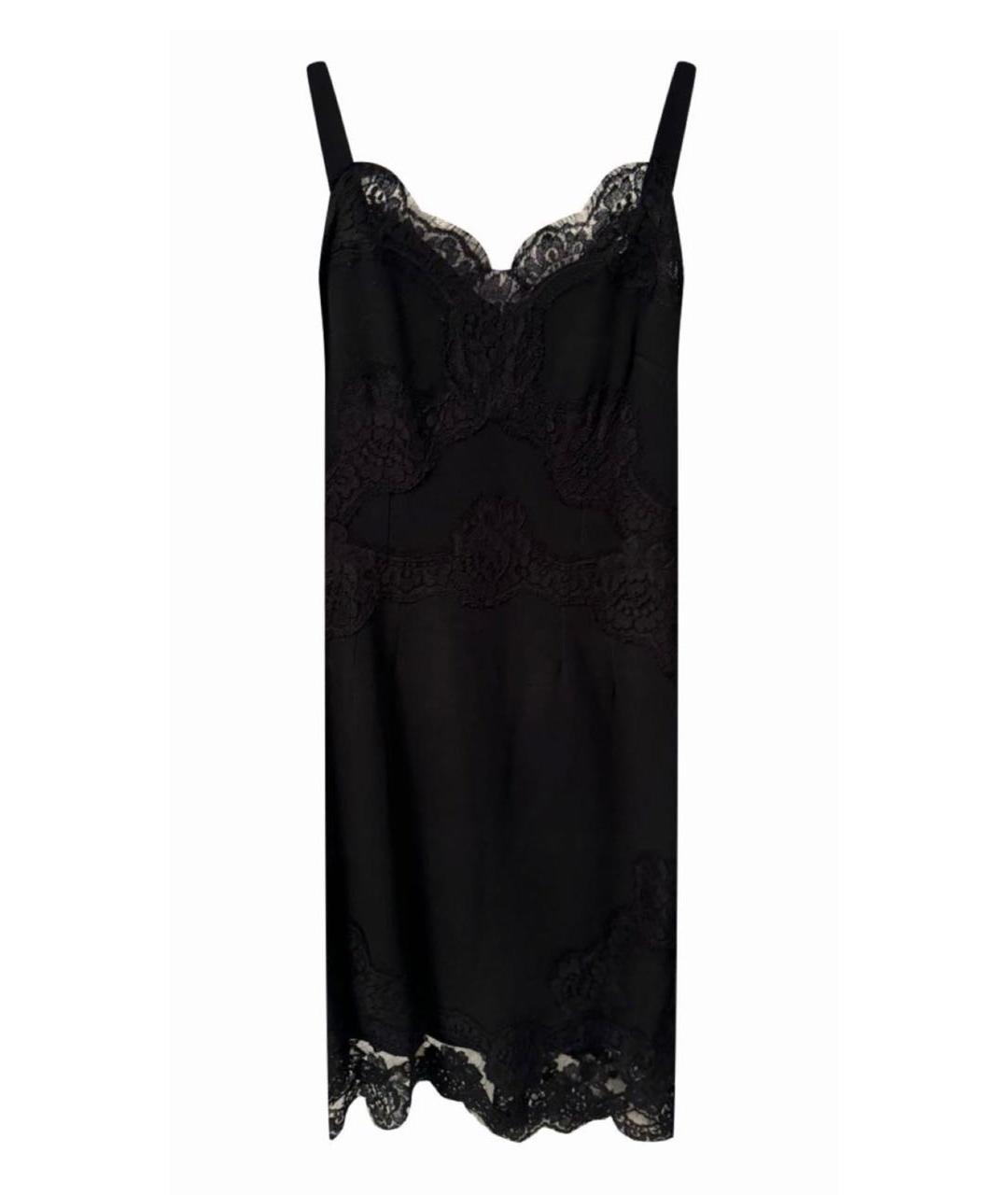 DOLCE&GABBANA Черное шелковое коктейльное платье, фото 6