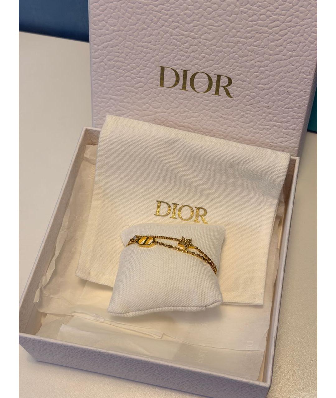 CHRISTIAN DIOR Золотой позолоченный браслет, фото 5