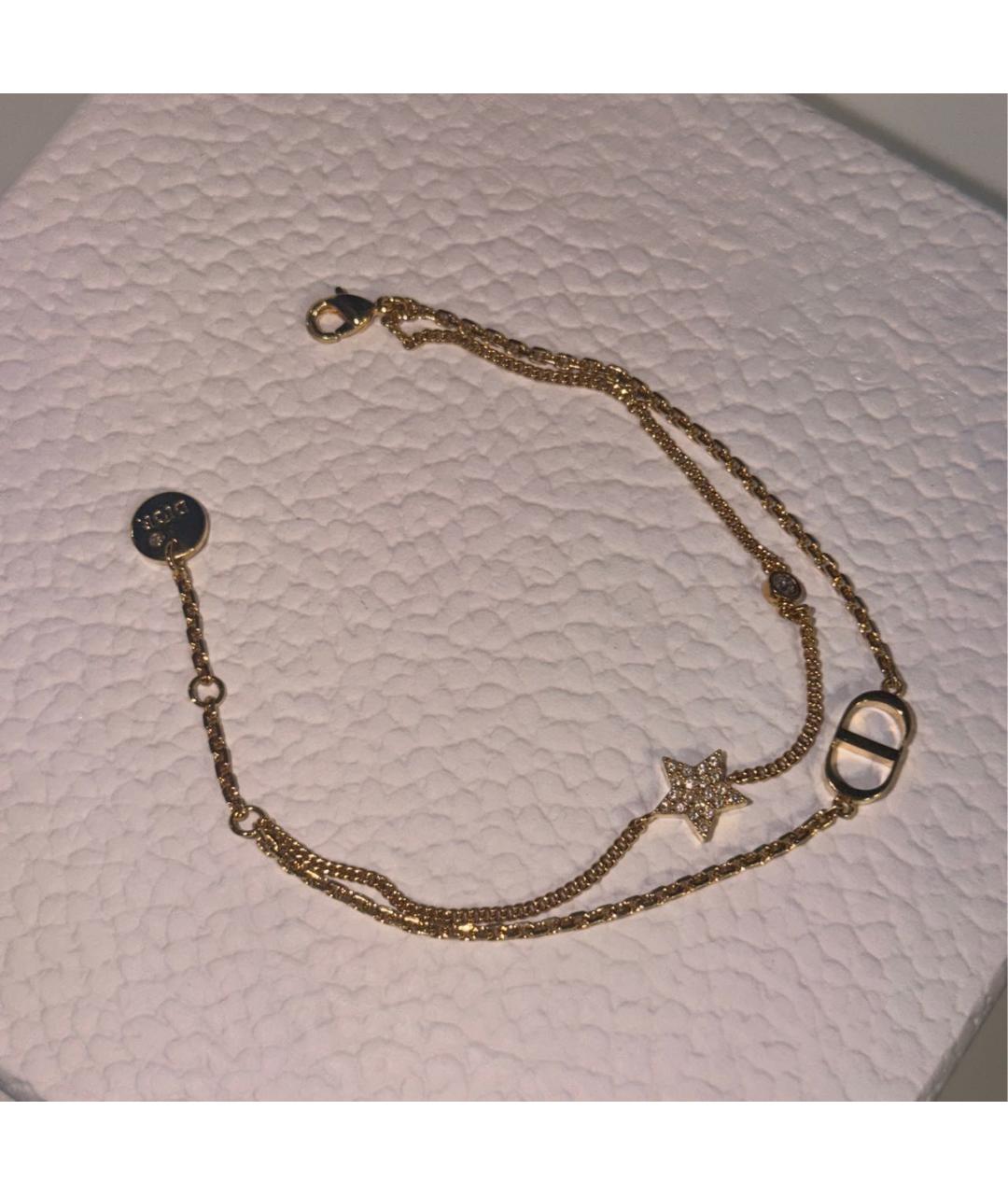 CHRISTIAN DIOR Золотой позолоченный браслет, фото 2